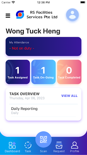 RS Facilities Services Screen 2