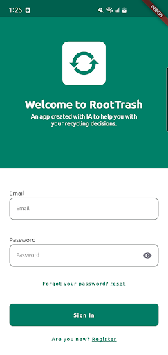 Android application Waste Classifier screenshort