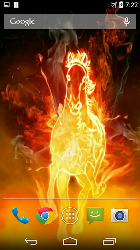 Fire Horse 3D Video Wallpaper Screen 2