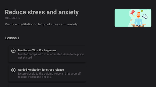 Screenshot of Mindfulness Coach: Relax, Calm