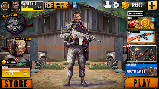 Real Commando Shooting FPS Game: Sniper Shooting 2.8 APK + Mod (Remove ads / God Mode / Weak enemy) for Android