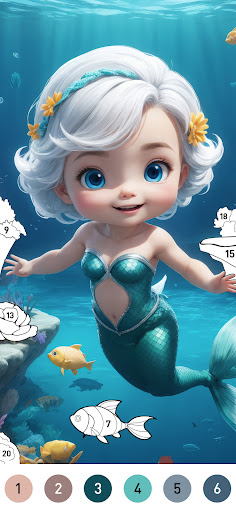 Fairytale Color by number game Mod Mở Khóa Tất Cả