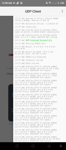 UDP Client Screen 3
