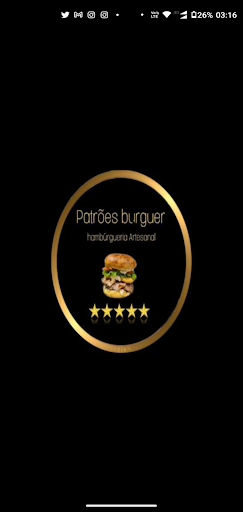 Android application Patrões Burguer screenshort