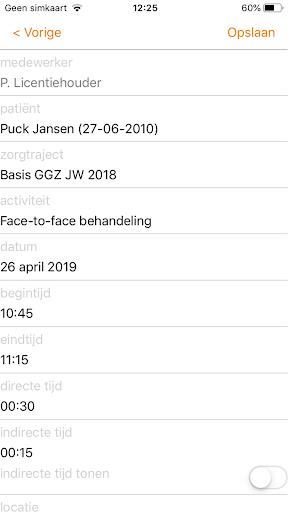 ZorgAdmin App Screen 2
