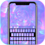 Cover Image of Download Purple Holographic Keyboard Ba  APK