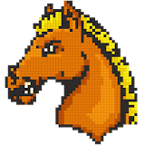 Horse Color by Number-Pixel Art Draw Coloring Book icon