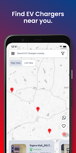 Android application HP eCharge screenshort
