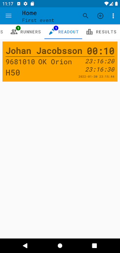 Android application O-Pal (Beta) screenshort