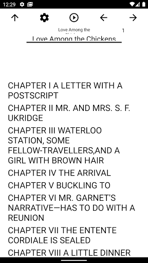 Android application Book, Love Among the Chickens screenshort