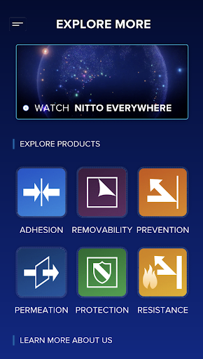 Android application Nitto Americas Innovation screenshort
