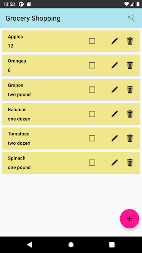 Grocery Shopping Screen 2