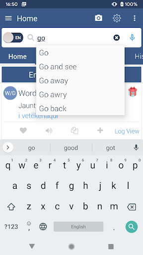 Android application Albanian Dictionary Offline screenshort