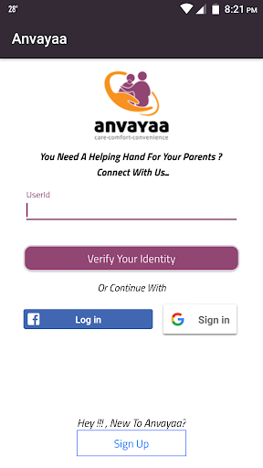Android application Anvayaa screenshort