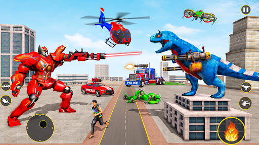 Police Truck Robot Game – Dino  screenshots 1
