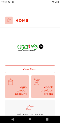 Android application Uzairs Tandoori ML1 screenshort