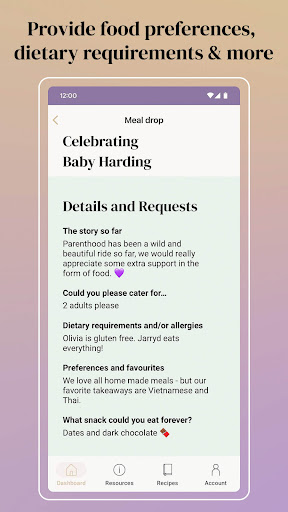 Nourishin: meal support Screen 2