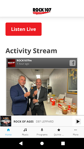Android application Rock 107 screenshort