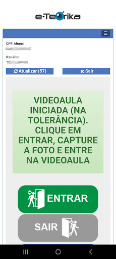 Android application eTeorika Aula Virtual screenshort