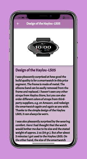 Android application Haylou Smart Watch Guide screenshort