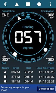 Digital Field Compass Screenshot