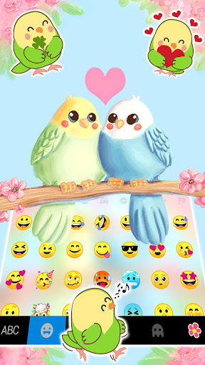 Love Birds Keyboard Background Screen 3