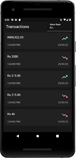 Android application Expense Log screenshort