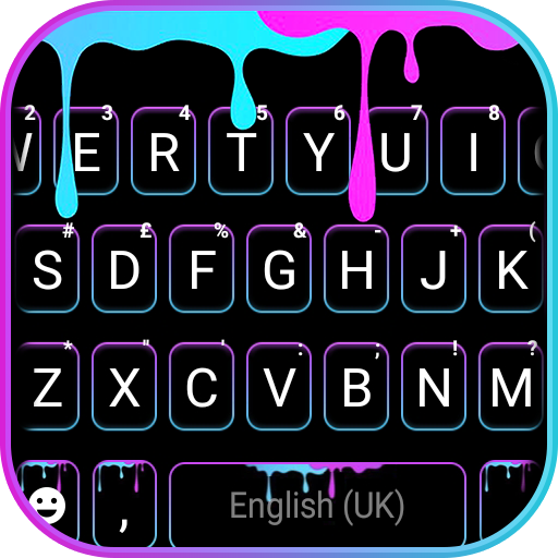 Neon Drips Keyboard Background logo