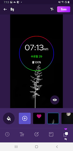 Screenshot of Digital Clock LWP – AOD