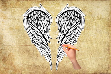 How to draw beautiful wings