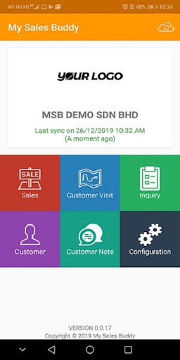 Android application MySalesBuddy screenshort