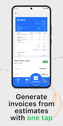 Smart Invoice: Estimate Maker Screen 2