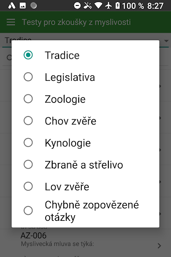 Testy pro zkoušky z myslivosti Screen 2