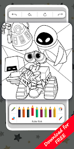 Captura de Pantalla 2 Wall Coloring Book Game android