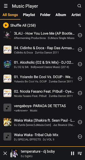Android application Music Player screenshort