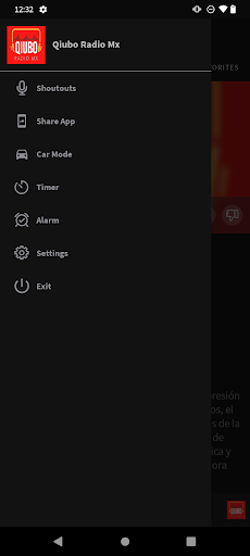 Android application Qiubo Radio Mx screenshort