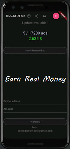 CATE - ClickAdToEarn Screen 2