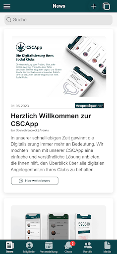 Android application CSCApp screenshort