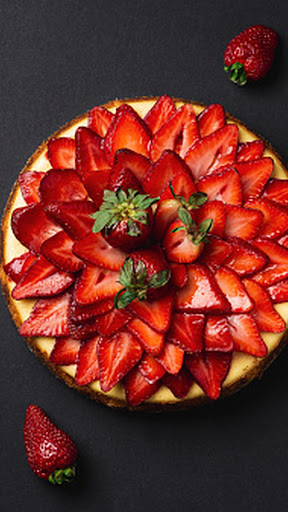Android application Strawberry Cake Wallpaper screenshort