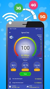 WiFi, 5G, 4G, 3G Speed Test -Speed Check - Cleaner Screenshot