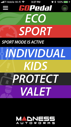Android application MADNESS GOPedal Classic screenshort
