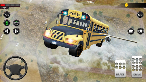 Offroad School Bus Driving: Flying Bus Games 2020  Screenshots 7