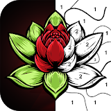 Color By Number -  Relaxing Free Coloring Book icon