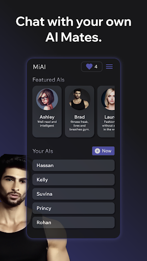 Android application MiAI - Create Your AI Friend screenshort