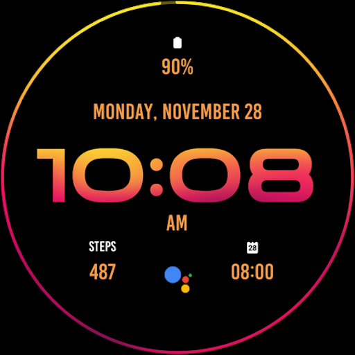 Flame Gradient Watch Face Logo