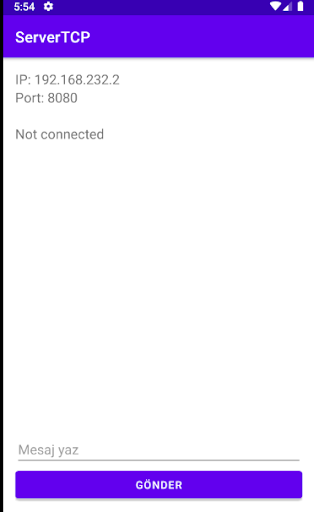 Sunucu Oluştur TCP Server