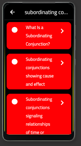 subordinating conjunction Screen 2