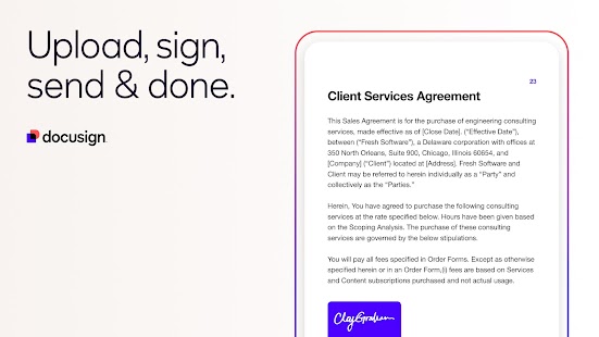 Docusign - Upload & Sign Docs Screenshot