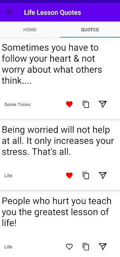 Life Lesson Quotes Screen 3