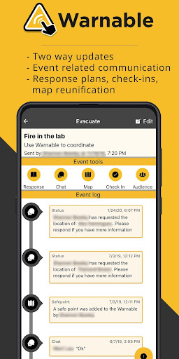 Android application Warnable screenshort